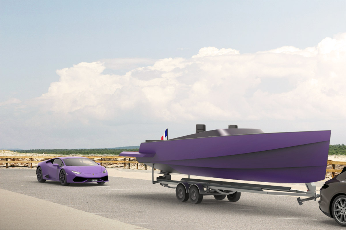 SAY Carbon Yachts Lamborghini Huracan yacht par Matthieu Coin