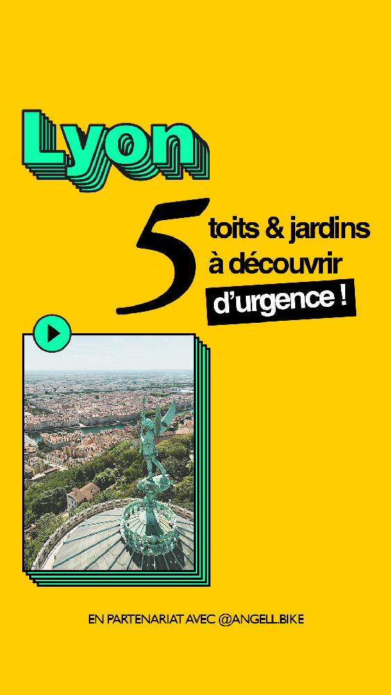 Graphisme des 5 toits et jardins à découvrir d'urgence à Lyon pour Angell
